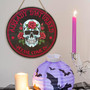 Skeleton-Themed Gothic Welcome Wood Sign - Quirky Porch Decor For Home Office