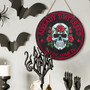 Skeleton-Themed Gothic Welcome Wood Sign - Quirky Porch Decor For Home Office