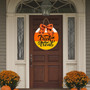 Trick Or Treat Wooden Door Sign With Spider Web & Candy Corn For Halloween Front Porch Outdoor Decoration