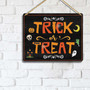 Trick Or Treat Wooden Door Sign For Spooky Halloween DéCor - Hanging Decoration For Home Entryway
