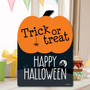 Personalized Trick Or Treat Metal Sign For Halloween Yard Decor - Welcome Outdoor Decoration