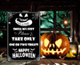 Gothic Trick Or Treat Metal Sign - Indoor Outdoor Halloween Decoration For Garage, Bar, Patio, Kitchen