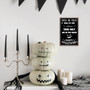 Personalized Trick Or Treat Vintage Metal Sign - Witch & Pumpkin Halloween Decor For Home Or Cafe