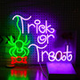 Trick Or Treat Neon Sign LED Light - Funny Spider Theme Halloween Party Decor