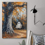 Personalized Vintage Ghost Halloween Canvas - Cute & Gothic Art For Spooky Home DéCor