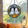 Personalized Ghost Couple Stained Glass - Spooky Anniversary Gift For Halloween Lovers