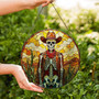 Cowboy Skeleton Stained Glass Suncatcher Gothic Western Decor Gift For Halloween Lovers
