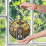 Cowboy Skeleton Stained Glass Suncatcher Gothic Western Decor Gift For Halloween Lovers