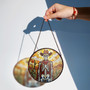 Cowboy Skeleton Stained Glass Suncatcher Gothic Western Decor Gift For Halloween Lovers