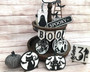 Spooky Black Cat Boo Mini Wood Sign For Halloween Decor