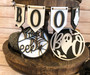 Spooky Black Cat Boo Mini Wood Sign For Halloween Decor