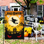 Halloween Garden Flag – Double-Sided Witch & Pumpkin Yard Sign for Spooky Decor