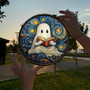 Halloween Ghost Reading Book Stained Glass Suncatcher - Perfect For Book Lovers And Library DéCor