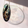 Halloween Raven And Skeleton Stained Glass Suncatcher - Spooky Window DéCor For Home