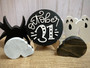 Spooky 3D Round Halloween Wood Sign Decor For Tiered Tray And Shelf - Trick Or Treat Home Accent