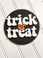 Spooky Trick Or Treat 3D Wood Sign - Halloween Tiered Tray Decor For Festive Home Accents