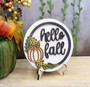 Mini Autumn Wood Sign With Pumpkin For Tiered Tray Halloween Decor 3D Falling Leaves 4 Or 6 Inch