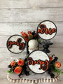Mini Halloween Wood Sign For Spooky Decor - Perfect For Tiered Trays And Home Display