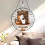 Cute Ghost Reading Book Suncatcher - Personalized Indoor Decor For Book Lovers At Halloween