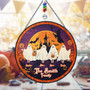 Halloween ghost family stained glass suncatcher, personalized family lineup, Halloween gift for parents/grandparents