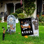 Personalized Halloween House & Garden Flag – Custom Ghost Family Yard Sign with Names