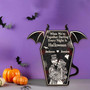 Thoughtful Skeleton Wood Sign For Couples – Personalized Halloween Decor & Anniversary Gifts