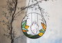 Spooky Gothic Ghost Halloween Stained Glass Suncatcher For Window - Unique Fall Decor And Witch Gift