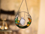 Spooky Gothic Ghost Halloween Stained Glass Suncatcher For Window - Unique Fall Decor And Witch Gift