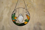 Spooky Gothic Ghost Halloween Stained Glass Suncatcher For Window - Unique Fall Decor And Witch Gift
