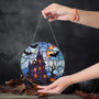 Spooky Halloween Stained Glass Suncatcher Ornament For Festive Home Decor