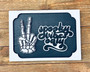 Personalized Skeleton Hand Peace Sign For Halloween - Spooky Decor For Living Room