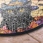 Spooky Black Cat Suncatcher In Witch Hat - Halloween Window Accent For Cat Lovers, Perfect For Fall Theme