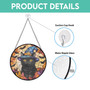 Spooky Black Cat Suncatcher In Witch Hat - Halloween Window Accent For Cat Lovers, Perfect For Fall Theme