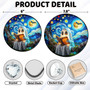 Starry Night Ghost Reading Stained Glass Suncatcher For Book Lovers - Halloween Decor Gift