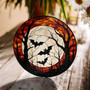 Halloween Bat Stained Glass Suncatcher For Spooky Autumn Window Decor - Gothic Fall Hanging Art