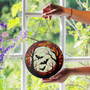 Halloween Bat Stained Glass Suncatcher For Spooky Autumn Window Decor - Gothic Fall Hanging Art