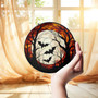 Halloween Bat Stained Glass Suncatcher For Spooky Autumn Window Decor - Gothic Fall Hanging Art