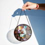 Ghost Reading Book Suncatcher For Halloween - Cute Spooky Library Window Hanging - Book Lover's Halloween Decor
