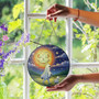 Charming Halloween Ghost Dog Stained Glass Suncatcher For Spooky Fall DéCor And Gifts