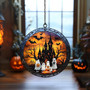 Spooky Halloween Ghost Family Stained Glass Suncatcher For Windows In Fall – Customizable For Personalized DéCor