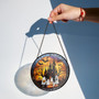 Spooky Halloween Ghost Family Stained Glass Suncatcher For Windows In Fall – Customizable For Personalized DéCor