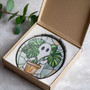 Cute Ghost And Monstera Stained Glass Suncatcher For Halloween - Gift For Plant Lovers And Mom