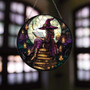 Witchy Stained Glass Suncatcher - Gothic Spiritual Decor For Halloween Lovers