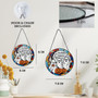 Ghost Family Themed Stained Glass Bat Suncatcher For Halloween Home DéCor - Customizable Hanging Art Piece
