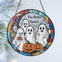 Ghost Family Themed Stained Glass Bat Suncatcher For Halloween Home DéCor - Customizable Hanging Art Piece