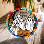 Ghost Family Themed Stained Glass Bat Suncatcher For Halloween Home DéCor - Customizable Hanging Art Piece