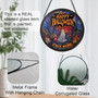 Ghost-Themed Halloween Bat Stained Glass Suncatcher For Home - Customizable Window Hanging Decoration