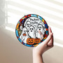 Ghost Family Themed Stained Glass Bat Suncatcher For Halloween Home DéCor - Customizable Hanging Art Piece