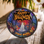 Ghost-Themed Halloween Bat Stained Glass Suncatcher For Home - Customizable Window Hanging Decoration