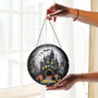 Halloween Ghost Family Stained Glass Suncatcher: Witch Pumpkin & Bat Window Decor For Halloween